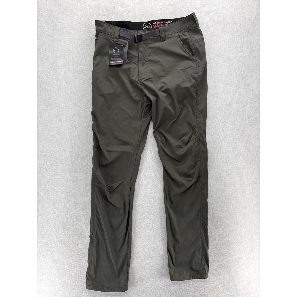 Wrangler ATG Convertible Trail Jogger Pants Mens 38x34 Green Nylon Hiking Travel